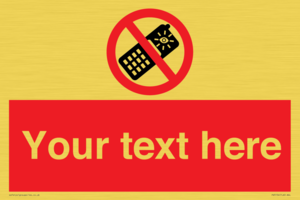 Custom No camera phones Sign